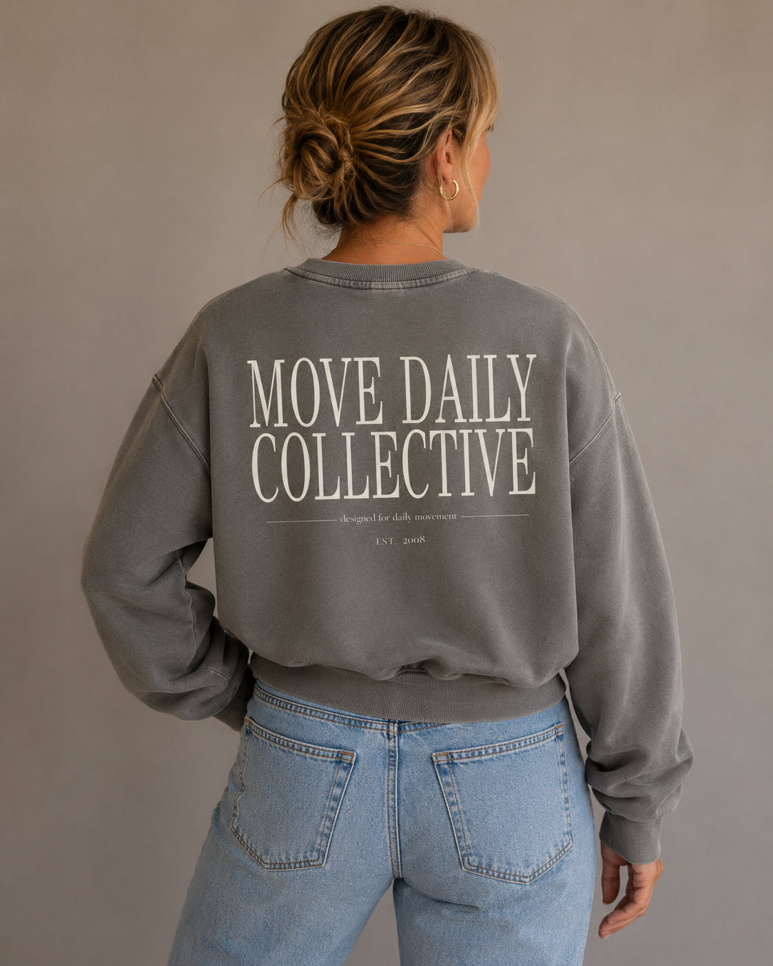 Vintage Washed Cropped Sweatshirt
