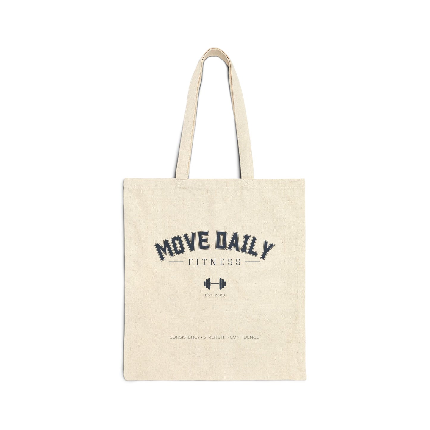 Move Daily Fitness Cotton Canvas Tote Bag
