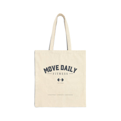 Move Daily Fitness Cotton Canvas Tote Bag