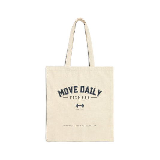 Move Daily Fitness Cotton Canvas Tote Bag