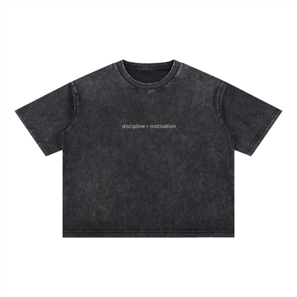 Mineral Wash Boxy Cotton Tee