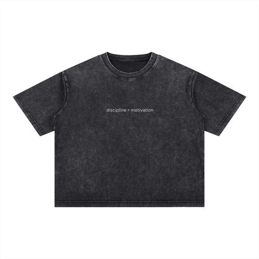 Mineral Wash Boxy Cotton Tee