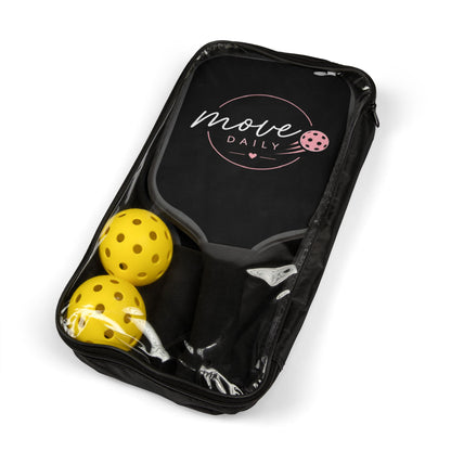 Pickleball Paddles Set — "Move Daily" Lightweight Pickleball Kit with 2 Paddles & Balls