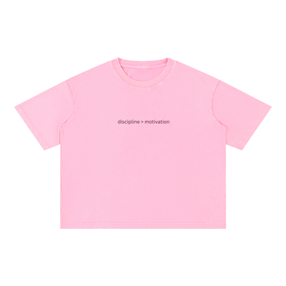Mineral Wash Boxy Cotton Tee