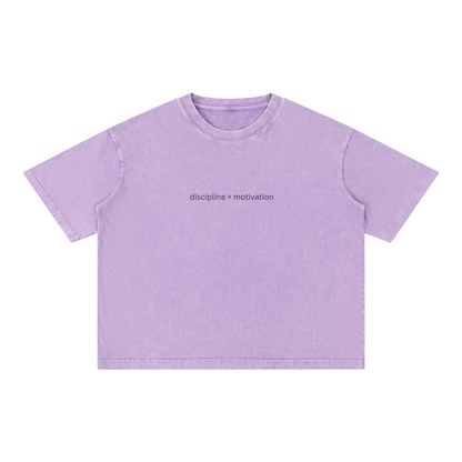 Mineral Wash Boxy Cotton Tee