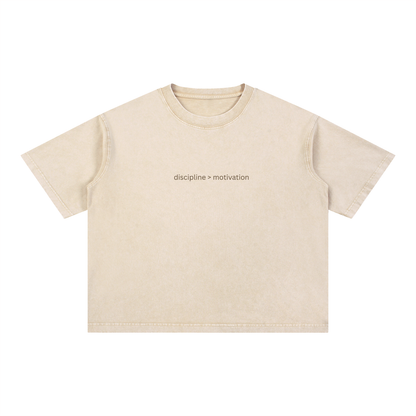Mineral Wash Boxy Cotton Tee