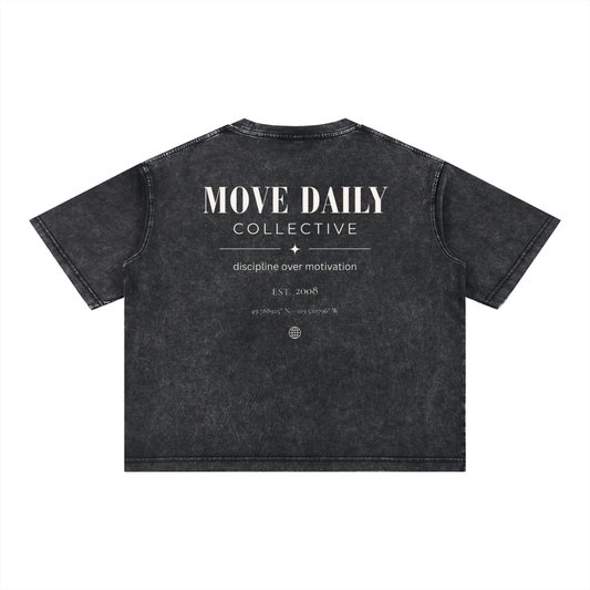 Mineral Wash Boxy Cotton Tee